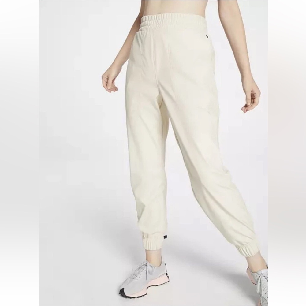CALIA Women's Ath-Leather Off White Jogger‎ Pants Size L